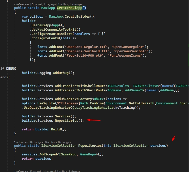 CreateMauiApp() function