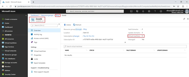 Adding Our Existing Azure Virtual Machine To High Availability Set