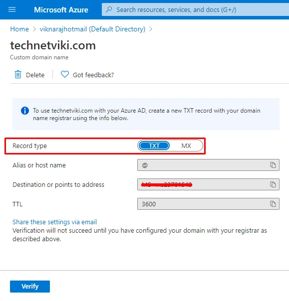 Adding Our Own Domain Name To Azure Active Directory