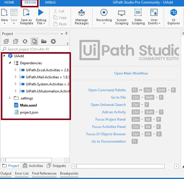 Adding Two Numbers With Arguments Using Uipath Studio