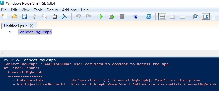 Admin Consent Flow for Microsoft Graph PowerShell Module