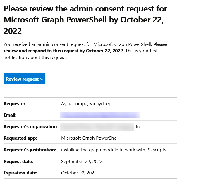 Admin Consent Flow for Microsoft Graph PowerShell Module
