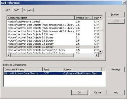 Reference menu