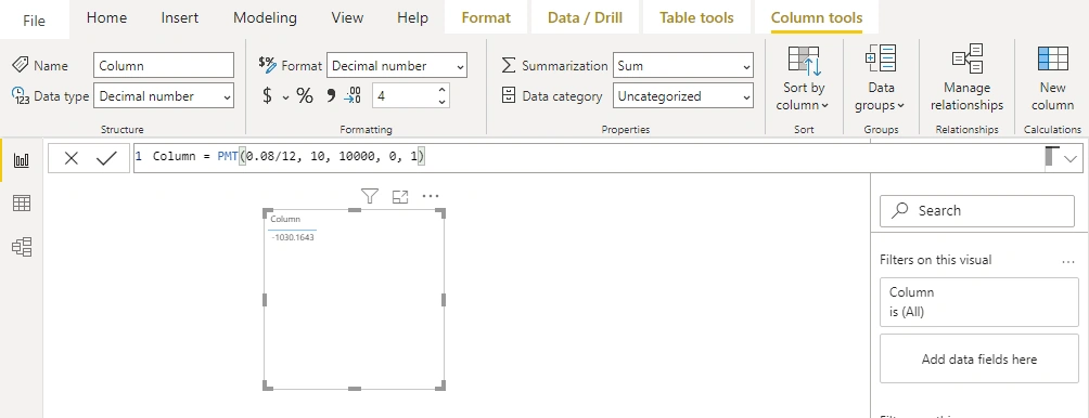 Advanced Financial Functions of Power BI