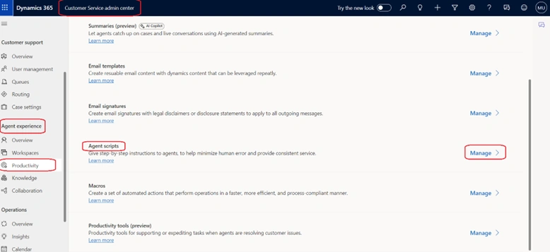 Agent Script Manage