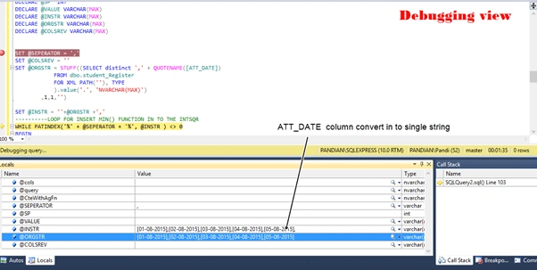 ATT_DATE column  to single string
