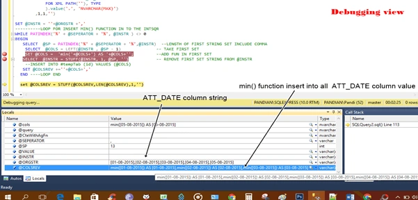 insert aggregate function to column value