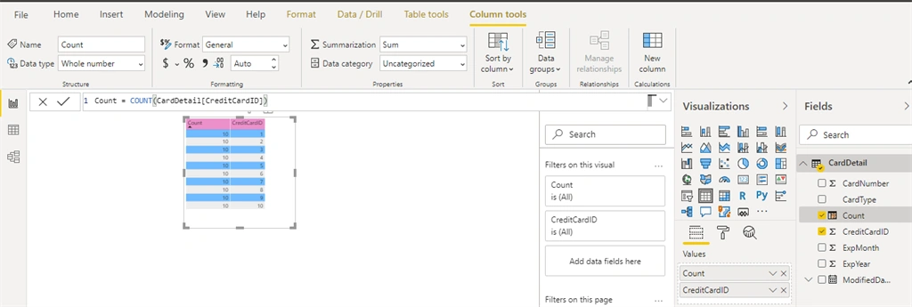 Aggregation DAX Functions In Power BI