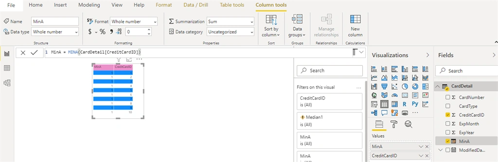Aggregation DAX Functions In Power BI