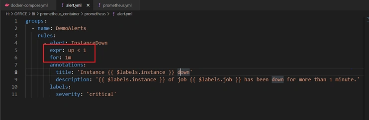 Alerting in Prometheus with AlertManager