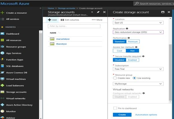 Microsoft Azure Storage