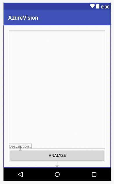 Android Application Interface with Azure ComputerVision API