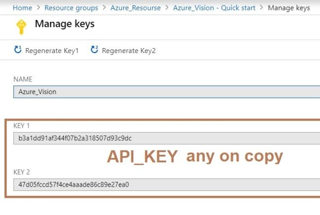 Android Application Interface with Azure ComputerVision API