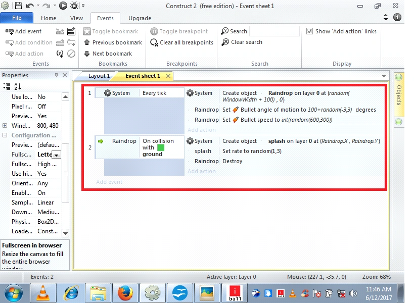 build the new game angry bird using constructor 2 platform