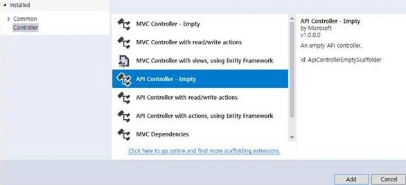 API controller empty