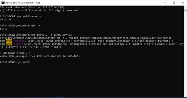 Installing Angular CLI