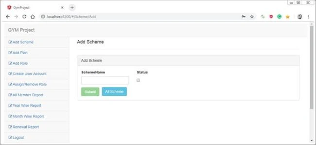 Angular 7 Project With ASP.NET CORE APIS (Gym Project)