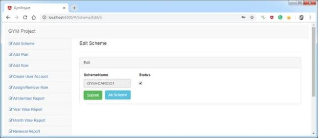 Angular 7 Project With ASP.NET CORE APIS (Gym Project)