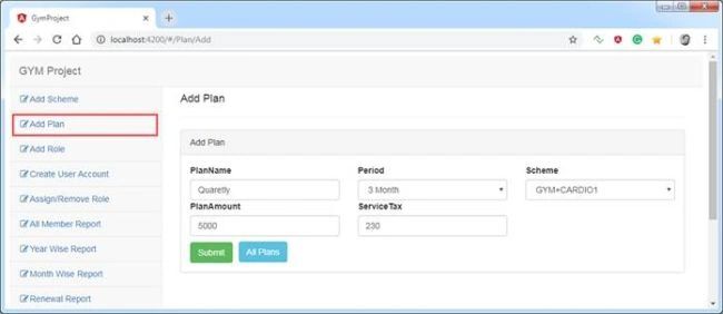 Angular 7 Project With ASP.NET CORE APIS (Gym Project)