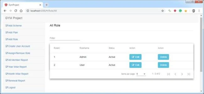 Angular 7 Project With ASP.NET CORE APIS (Gym Project)