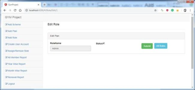 Angular 7 Project With ASP.NET CORE APIS (Gym Project)