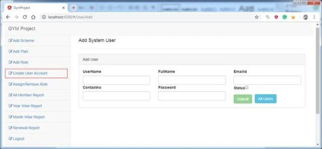 Angular 7 Project With ASP.NET CORE APIS (Gym Project)