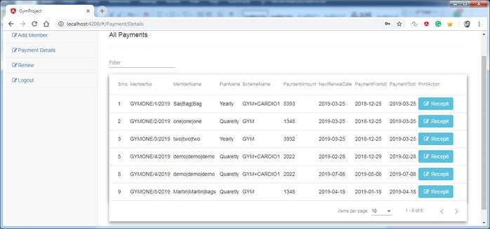 Angular 7 Project With ASP.NET CORE APIS (Gym Project)