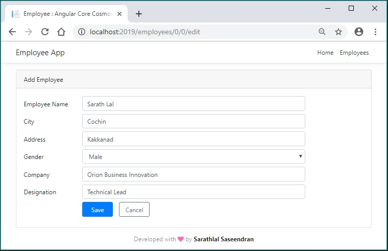 Angular App With ASP.NET Core And Cosmos DB