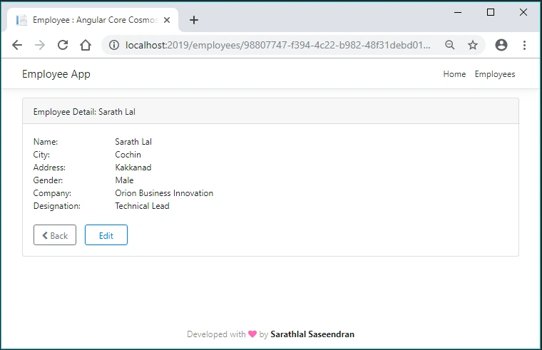 Angular App With ASP.NET Core And Cosmos DB