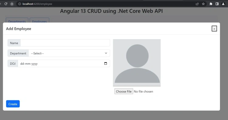 Employee Add Page
