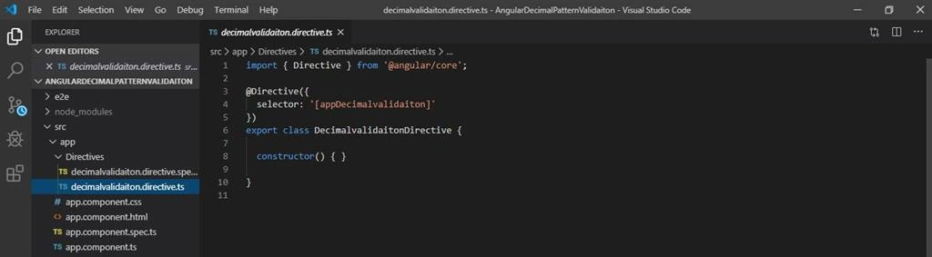 Angular Decimal Validaion