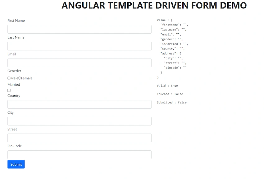 Angular forms