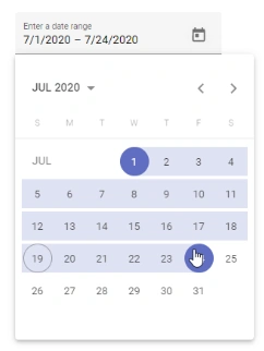 Angular Material Date Range Picker Form Control