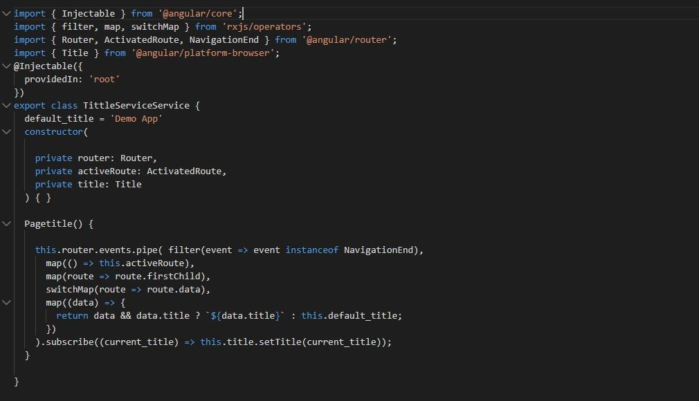 PageTitle In Angular