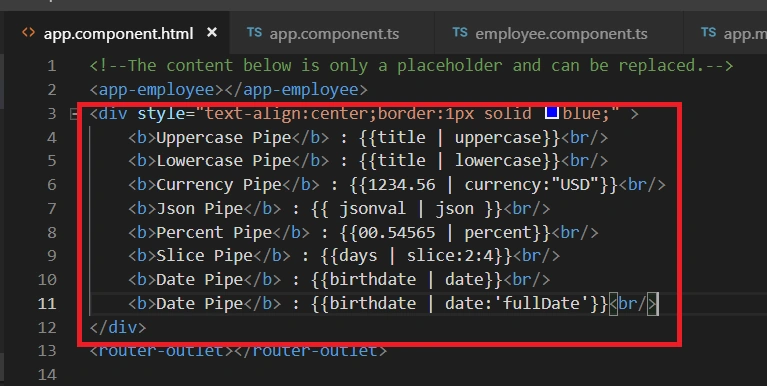 Using Pipes In Angular