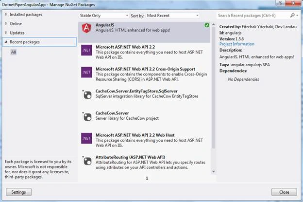 NuGet package manage