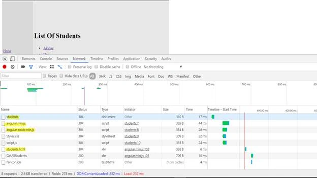 network tab