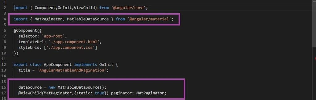 AngularMatTable And Angular Pagination