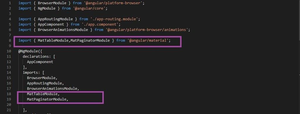 AngularMatTable And Angular Pagination