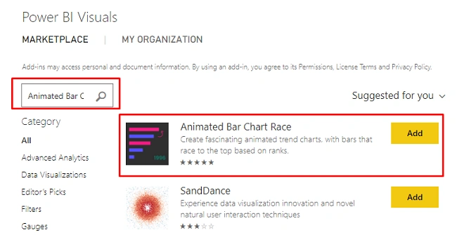Animated Bar Chart In Power BI