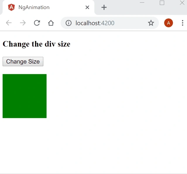 Change Size Animation