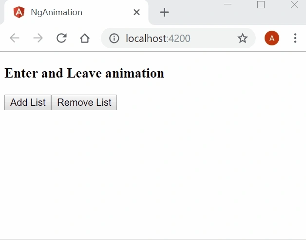 Enter and Leave animation