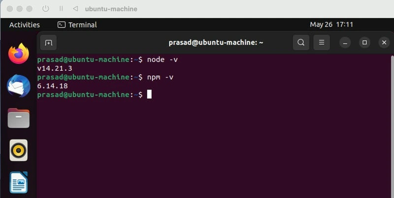 install Node.js on Ubuntu machine