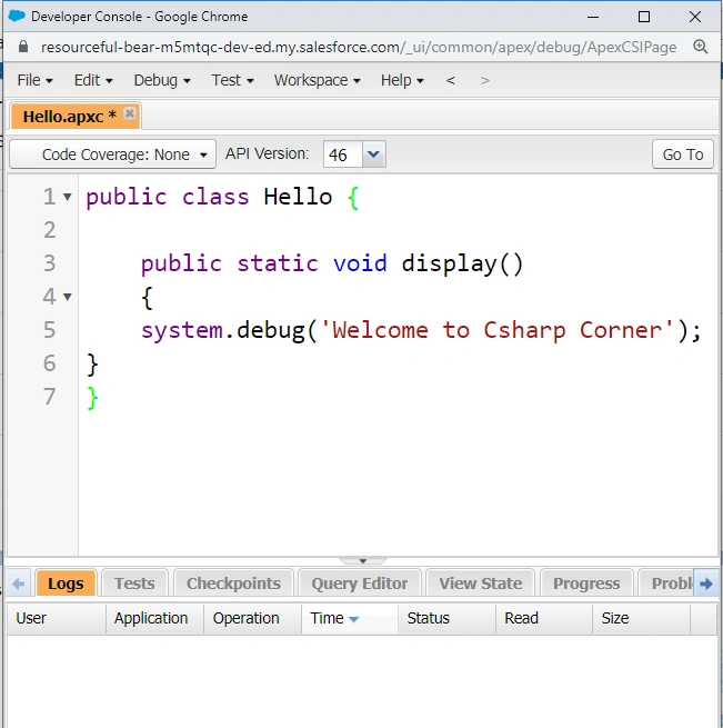 Apex Introdction In SalesForce
