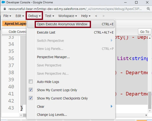 Apex List In SalesForce
