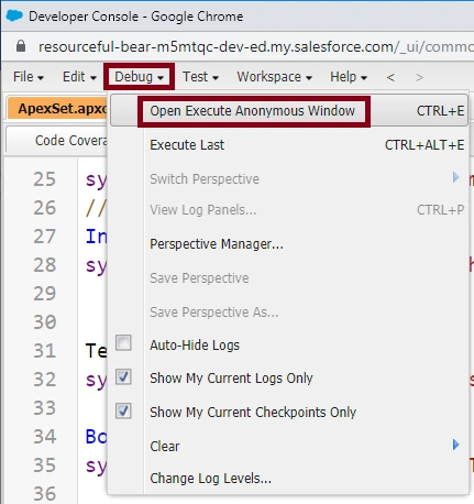 Apex Set In SalesForce