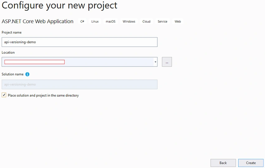 configure your new project