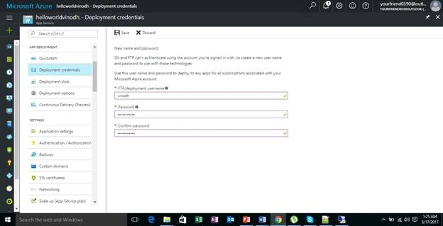 Azure Web app deployment