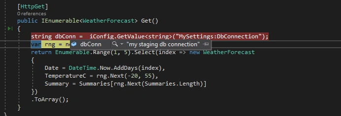 App Settings File According To Environment Variable .Net Core API