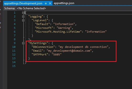 App Settings File According To Environment Variable .Net Core API